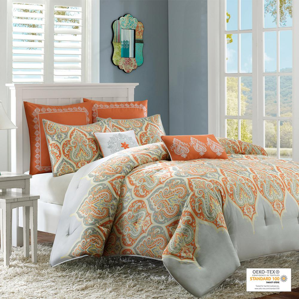 100% Cotton Sateen Printed Comforter 5pcs Set,MP10-1693