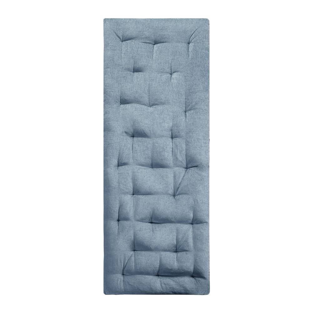 100% Polyester Chenille Long Floor Cushion, 27"W x 74"L, Grey