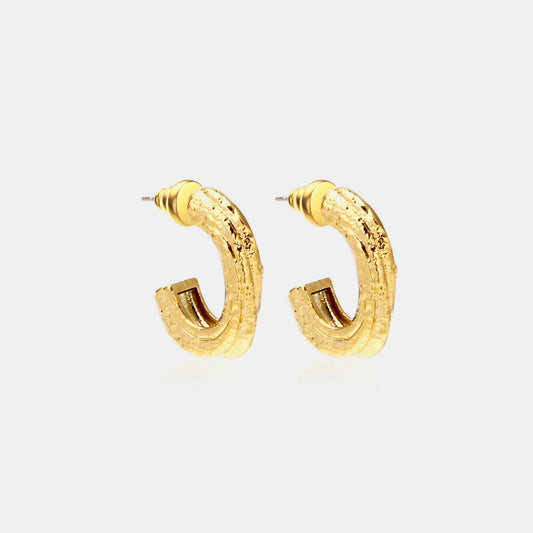 Gold-Plated C-Hoop Earrings