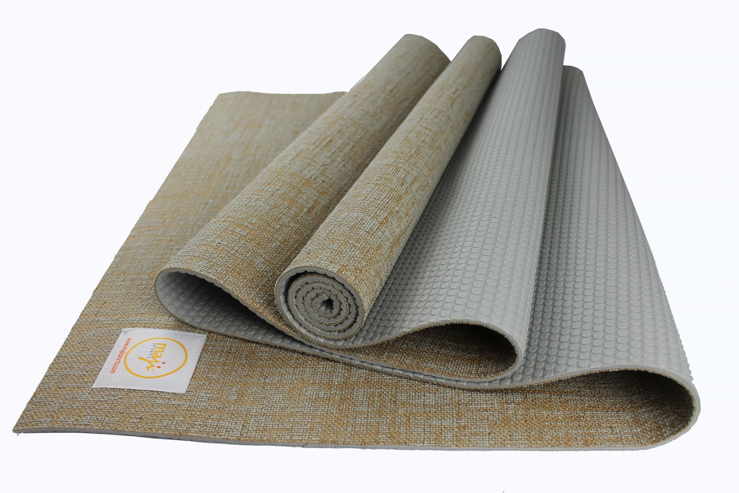 Maji Sports Jute Premium Eco Yoga Mat + Foot Massager (7.5cm x 17.5cm)