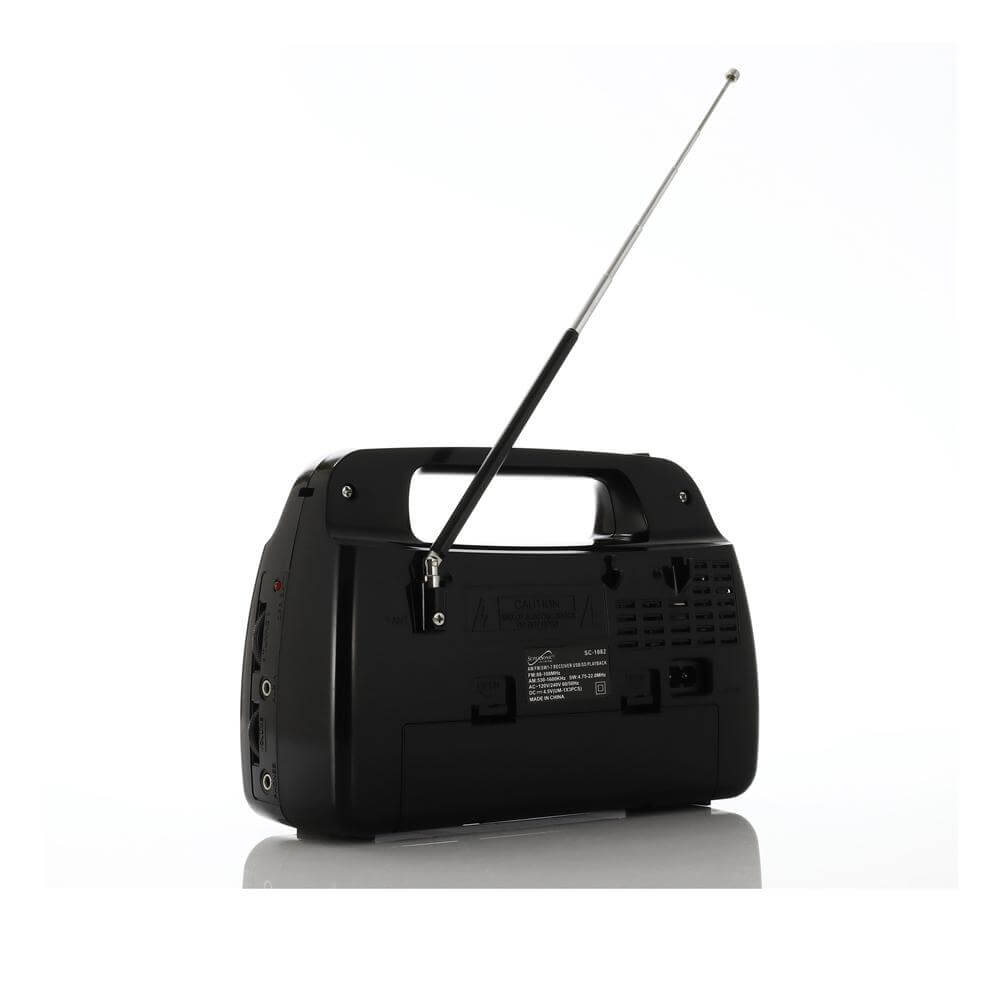 Supersonic 9 Band AM/FM/SW1-7 Portable Radio with Built-In Torch Light