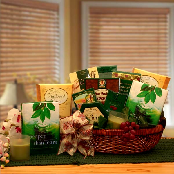 Deeper Than Tears Condolence Gift Basket - sympathy gift baskets - sympathy baskets - condolences gift basket for loss