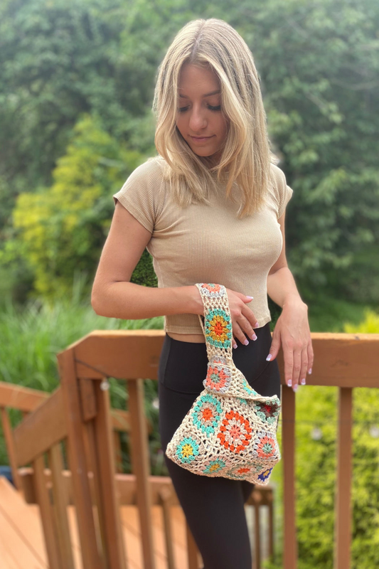 Crochet Squares Tote Bag