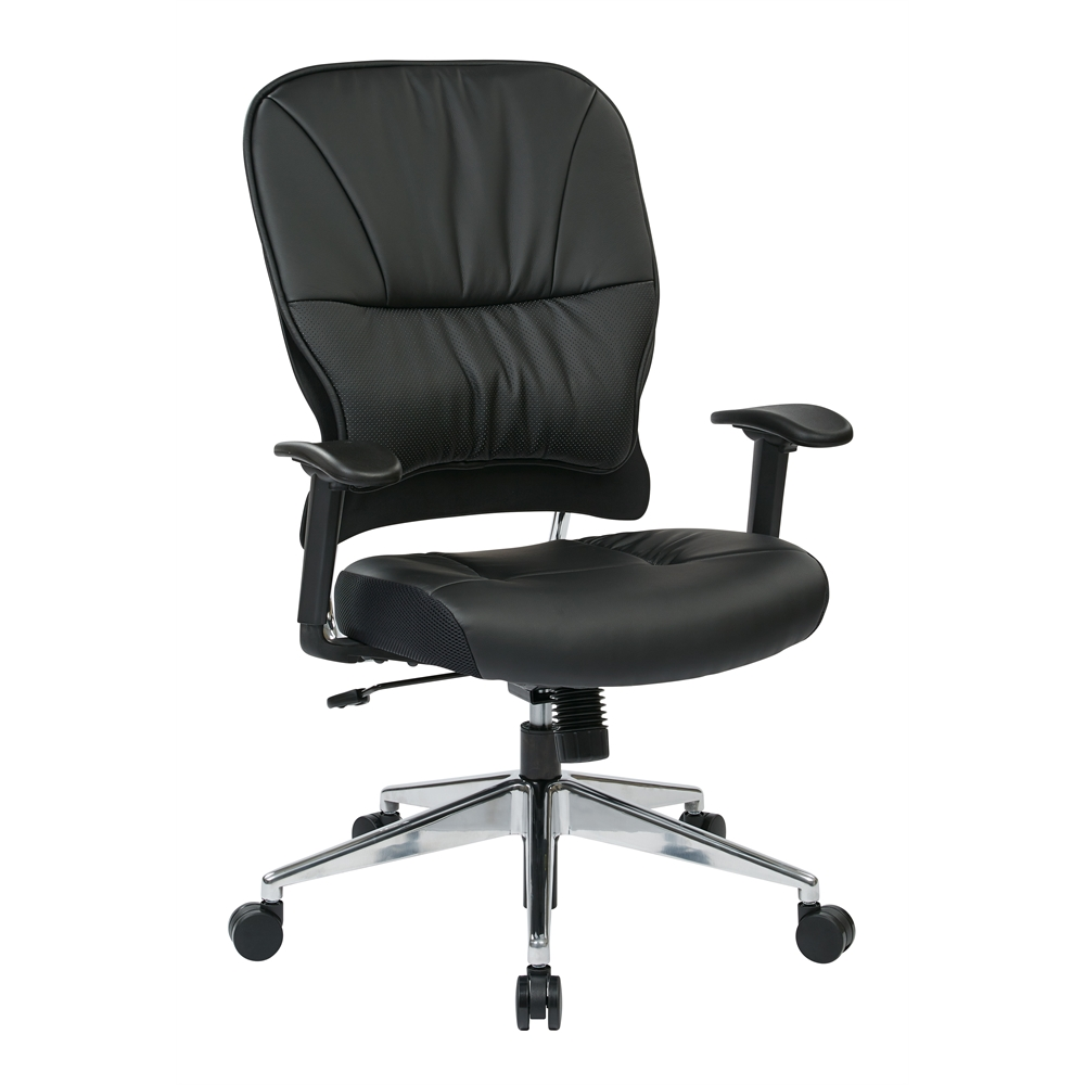 Black Bonded Leather Managers Chair