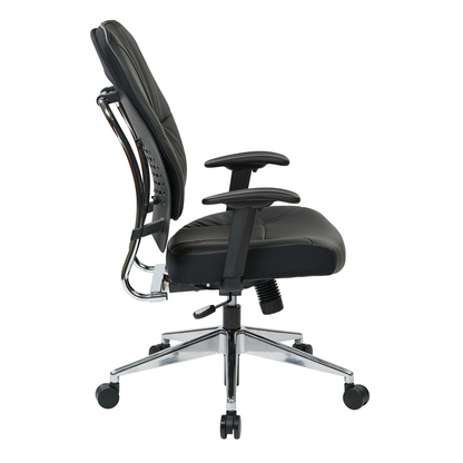 Black Bonded Leather Managers Chair